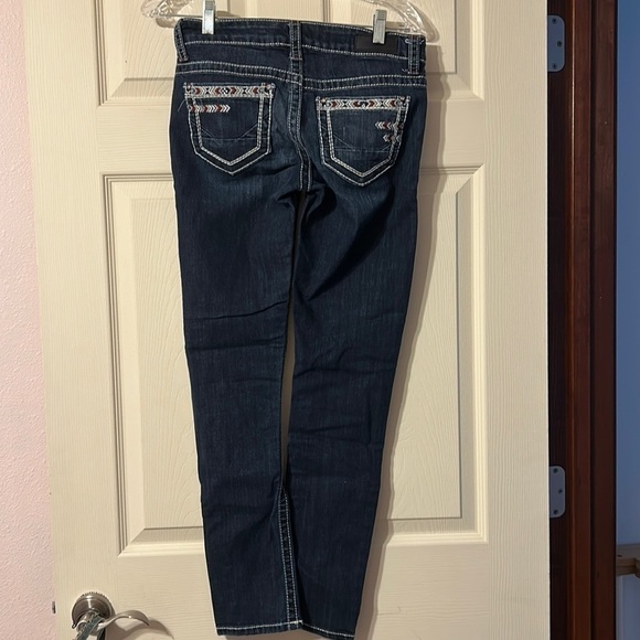 Daytrip Lynx Dark Bling Aztec Tribal Skinny Jeans 26R - Picture 1 of 6